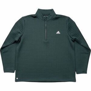 Adidas Textured Quarter Zip Pullover 2XL Green